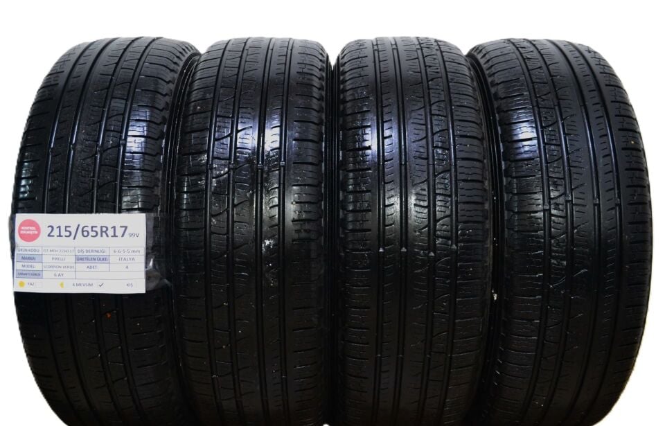 Pirelli 215/65 R17 Scorpion Verde 99V Dört Mevsim 2. El Lastik Takım