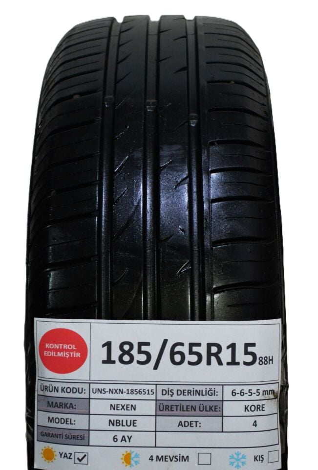 Nexen 185/65 R15 Nblue 88H Yaz 2. El Lastik Takım