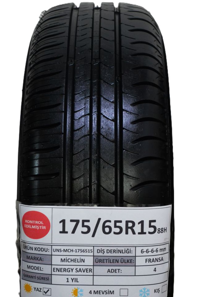 Michelin 175/65R15 88H Energy Saver 2.El Takım Yaz Lastiği