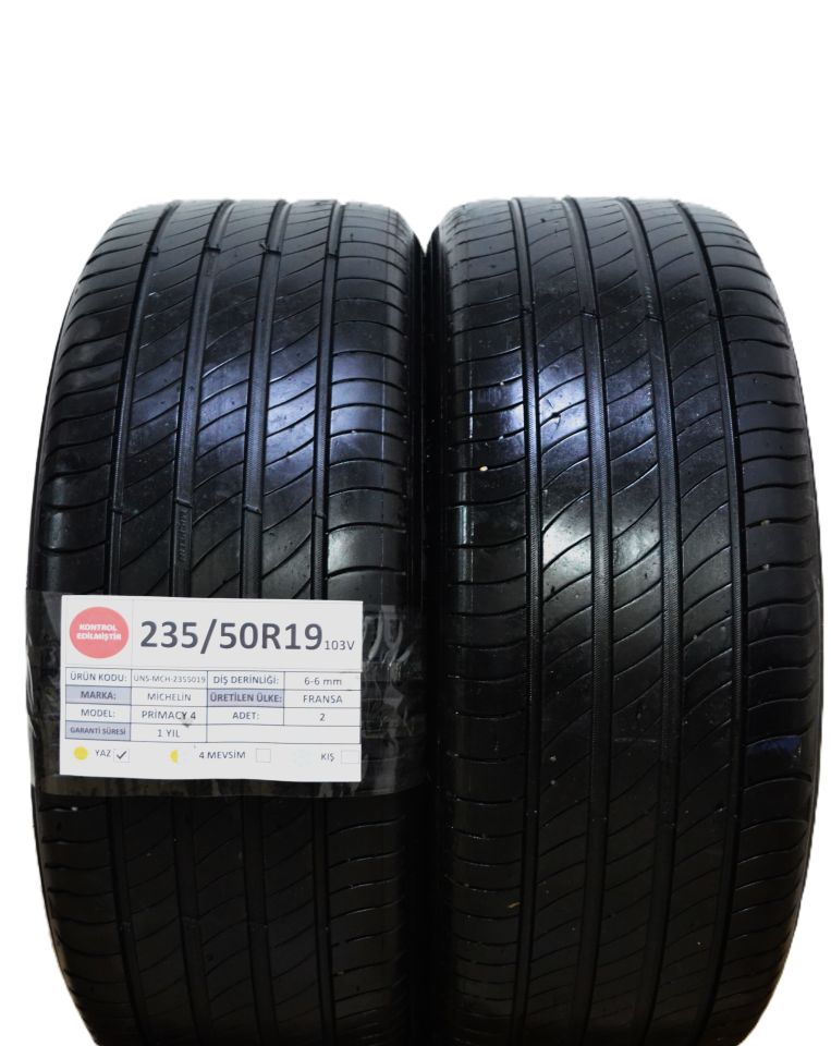Michelin 235/50R19 103V Primacy4 2.El Çift Yaz Lastiği