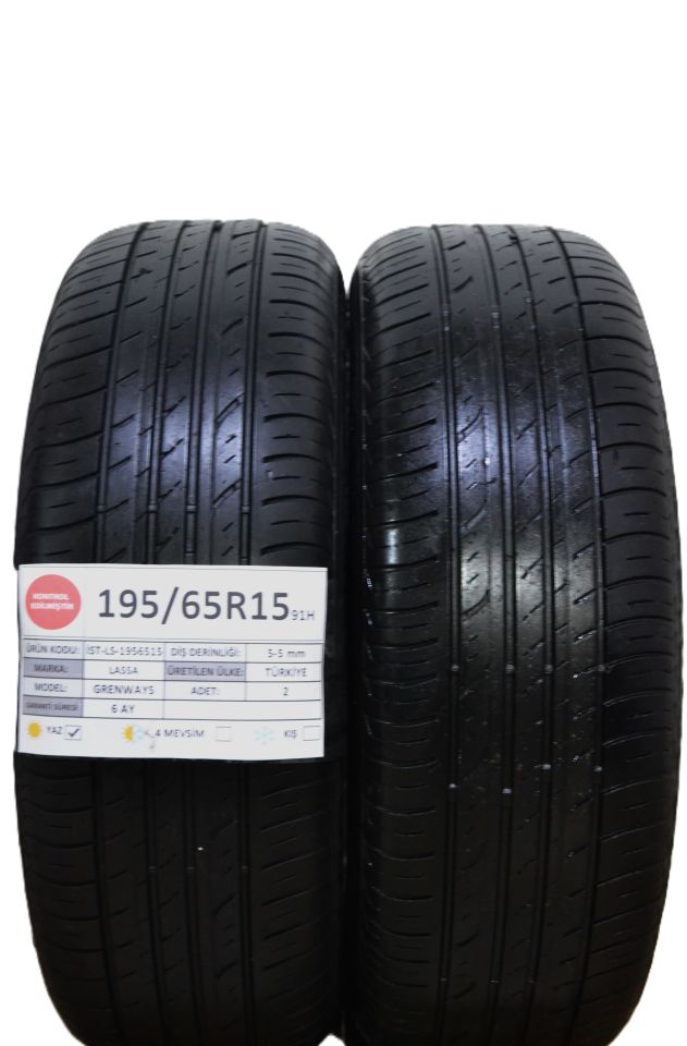 Lassa 195/65R15 91H Grenways 2.El Çift Yaz Lastiği