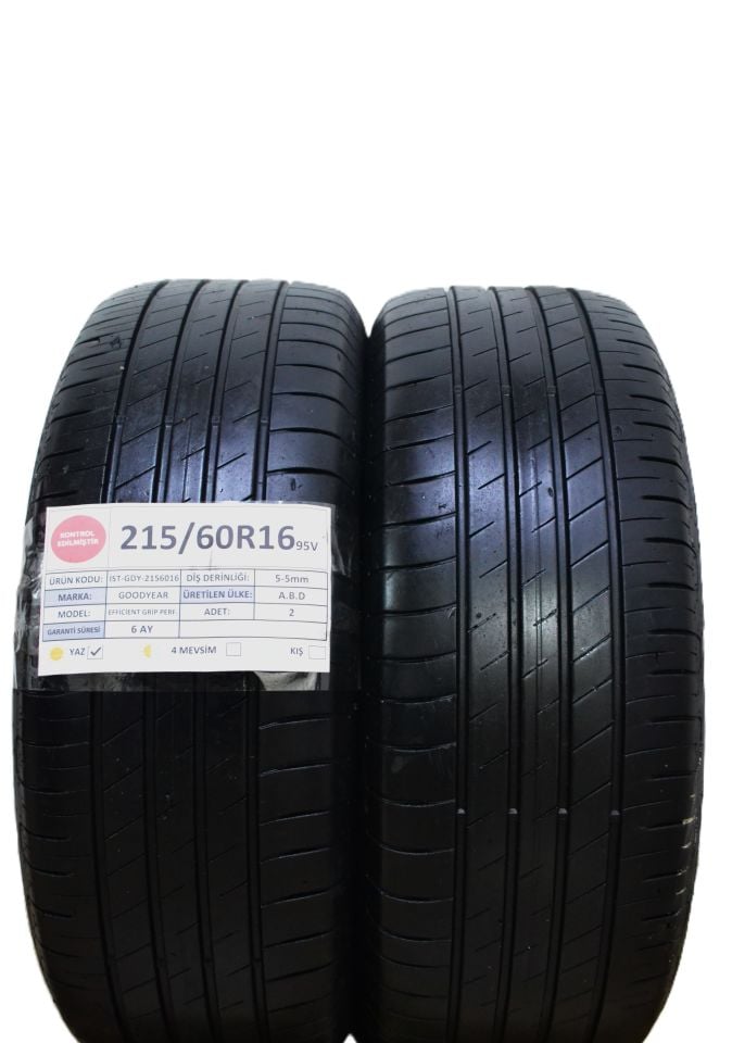 Goodyear 215/60R16 95V EfficientGrip Perf. 2.El Çift Yaz Lastiği