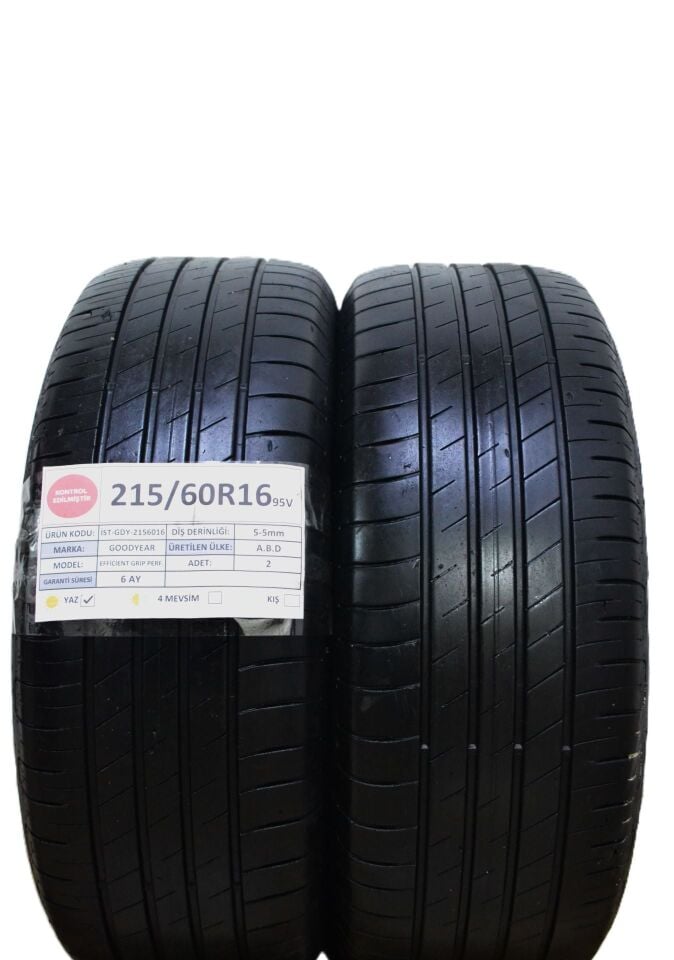 Goodyear 215/60 R16 Efficient Grip Perf 95V Yaz 2. El Lastik Çift