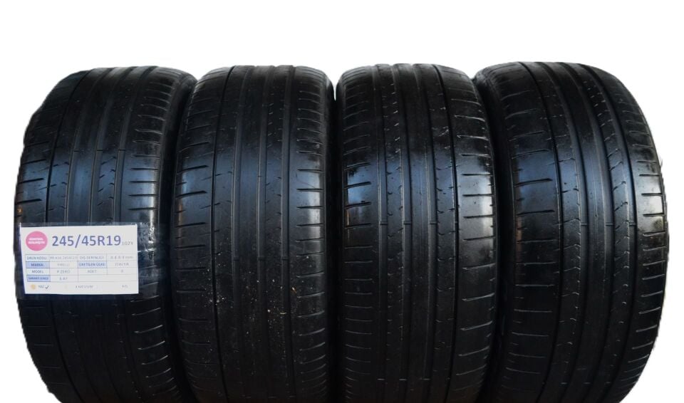 Pirelli 245/45 R19 PZero 102Y Yaz 2. El Lastik Takım