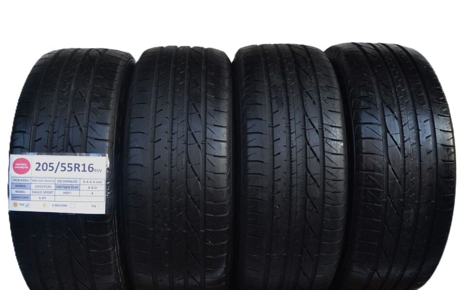 Goodyear 205/55 R16 Eagle Sport 91V Yaz 2. El Lastik Takım
