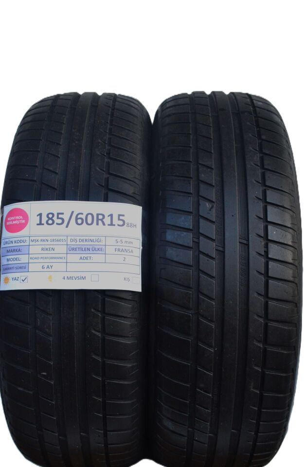 Riken 185/60 R15 Road Performans 88H Yaz 2. El Lastik Çift