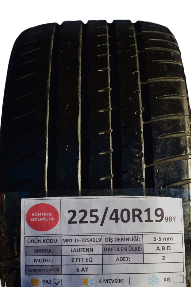 Laufenn 225/40 R19 ZFITEQ 98Y Yaz 2. El Lastik Çift