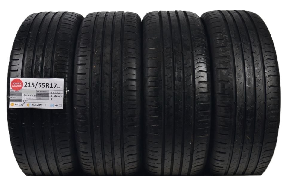 Continental 215/55R17 94V Ecocontact 5 2. El Yaz Lastiği