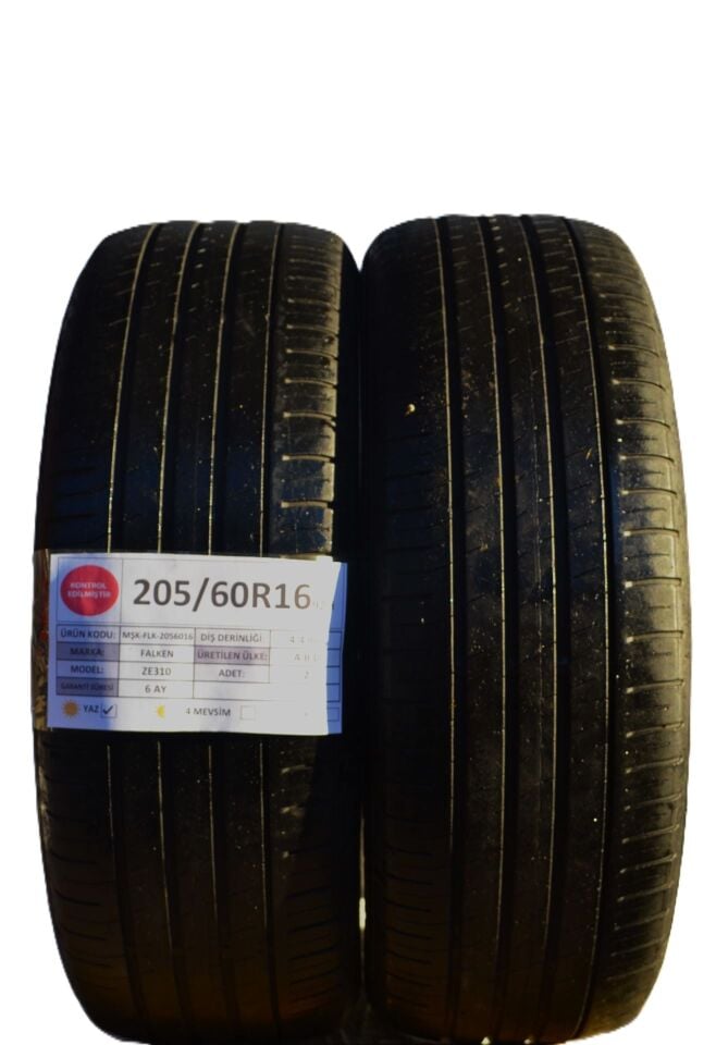 Falken 205/60 R16 Ze 310 92H Yaz 2. El Lastik Çift