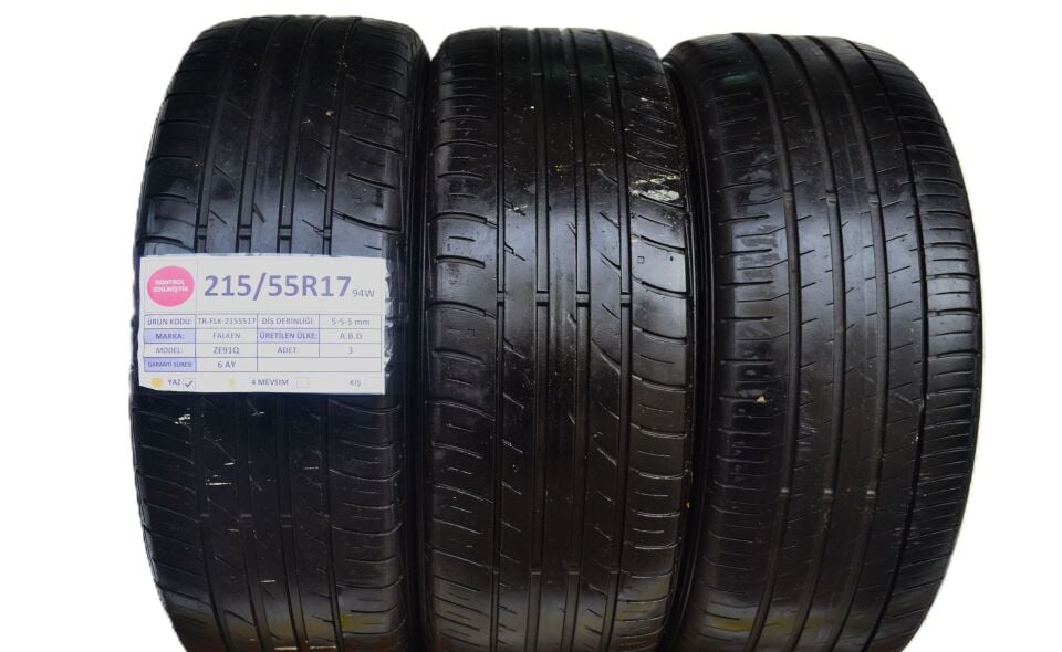 Falken 215/55 R17 ZE 91 Q Yaz 2. El Lastik
