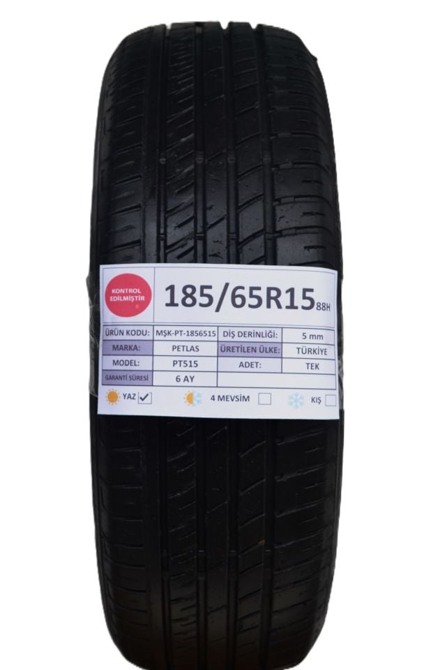 Petlas 185/65R15 88H PT515 2.El Tek Yaz Lastiği