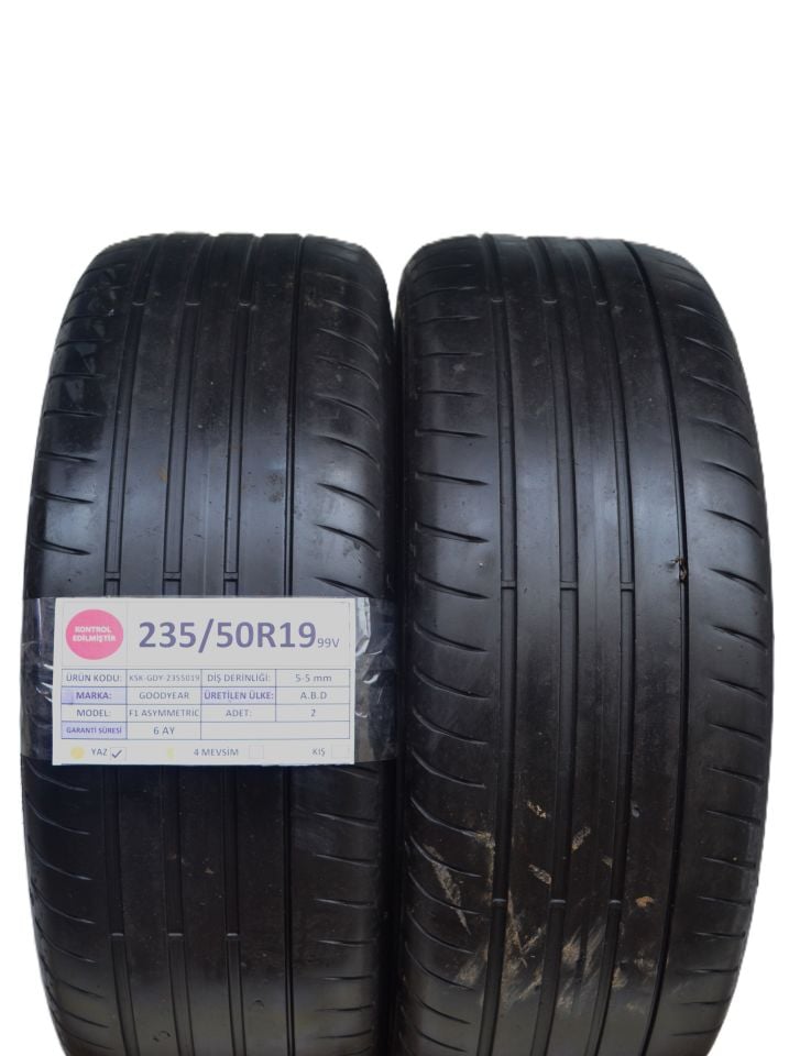Goodyear 235/50R19 99V F1 Asyymetric 2.El Çift Yaz Lastiği