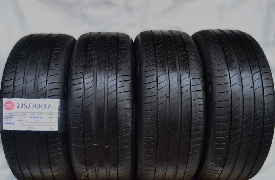 Michelin 225/50 R17 Primacy 3 94W RFT Yaz 2. El Lastik Takım