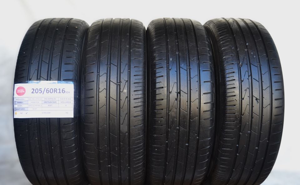 Hankook 205/60R16 92H Ventus Prime3 2.El Takım Çıkma Yaz Lastiği 2020