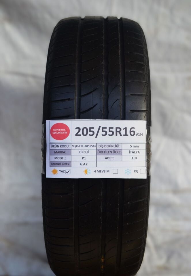 Pirelli 205/55 R16 P 1 91H Yaz 2. El Lastik