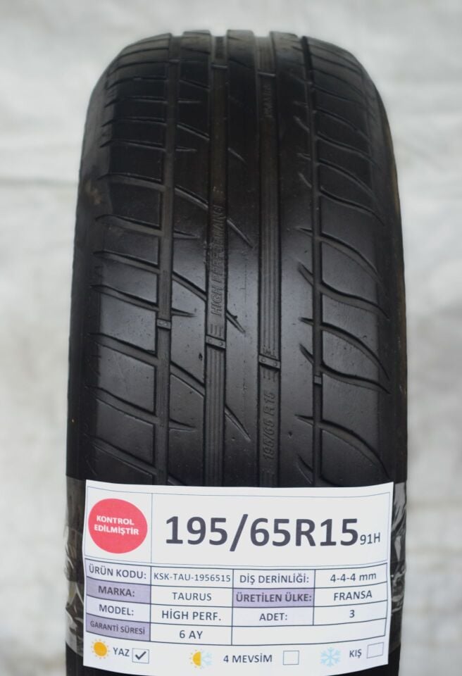 Riken Taurus 195/65 R 1591 HHigh Perf Yaz 2. El Lastik