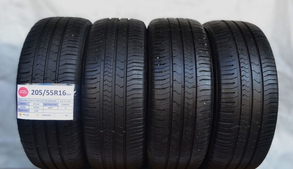 Petlas 205/55 R16 PT 525 91H Yaz 2. El Lastik Takım