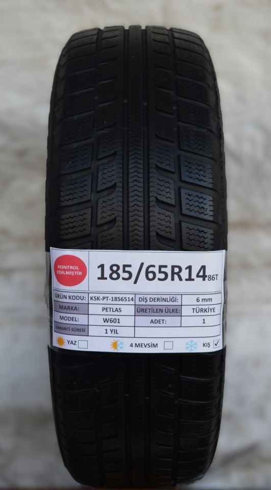 Petlas 185/65R14 86T W601 2.El Tek Kış Lastiği