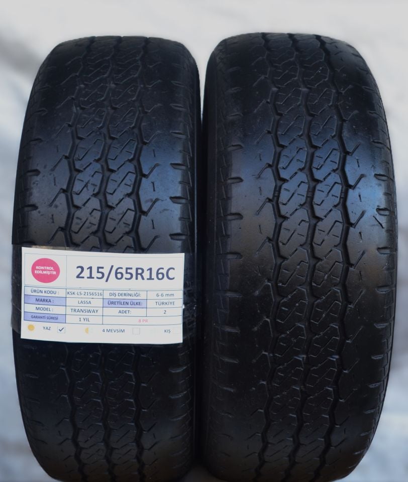 Lassa 215/65R16C 109/107R Transway 2.El Çift Çıkma Lastik