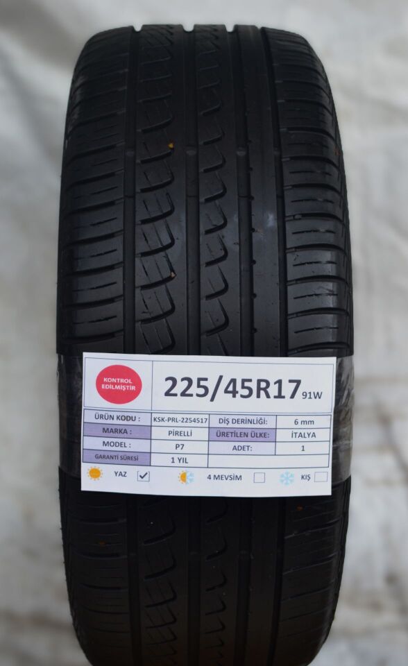 Pirelli 225/45 R17 P 7 91W Yaz 2. El Lastik