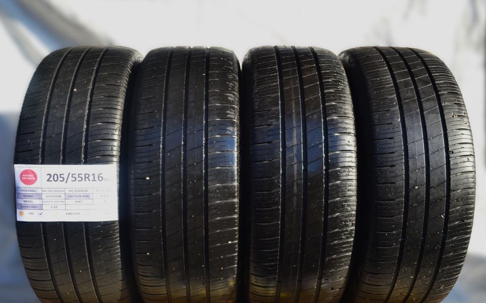 Goodyear 205/55R16 91V EfficientGrip Performans 2.El Takım Çıkma Yaz Lastiği 2021