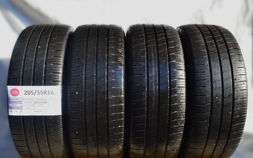 Goodyear 205/55 R16 Efficient Grip Performans 91V Yaz 2. El Lastik Takım
