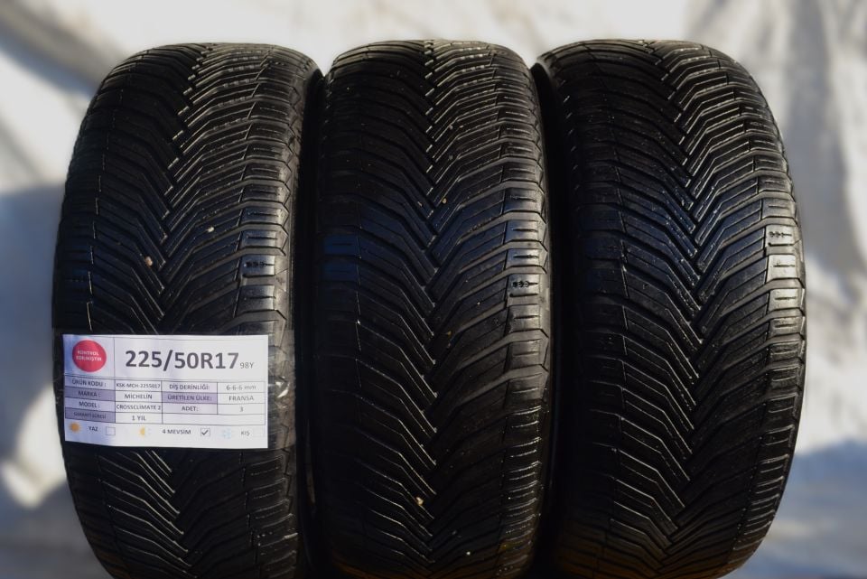 Michelin 225/50R17 98Y Crossclimate2 2.El 3Adet Dört Mevsim Lastik 2023