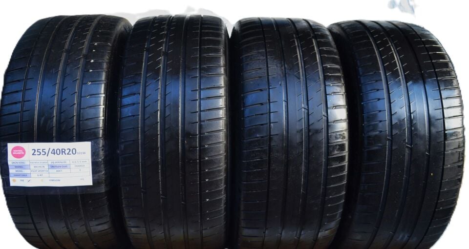 Michelin 255/40 R20 Pilot Sport EV 101W Yaz 2. El Lastik Takım