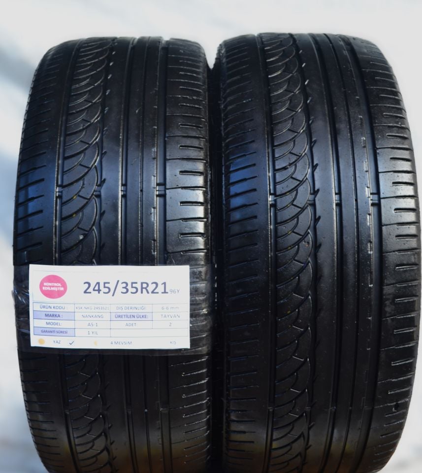 Nankang 245/35R21 96Y AS-1 2.El Çift Yaz Lastiği 2023 6mm