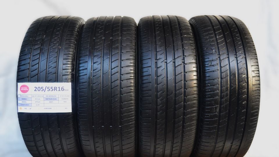 Petlas 205/55R16 91H PT515 2.El Takım Çıkma Yaz Lastiği 