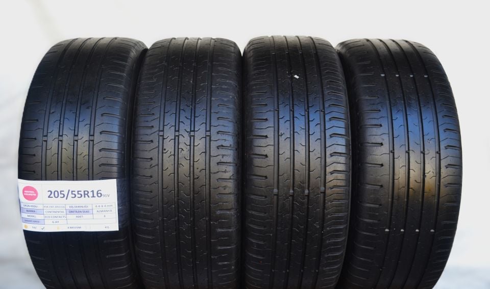 Continental 205/55R16 94V EcoContact5 2.El Takım Yaz Lastiği 