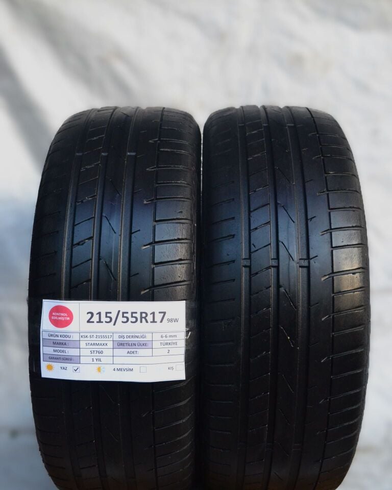 Starmaxx 215/55 R17 ST 760 98W Yaz 2. El Lastik Çift