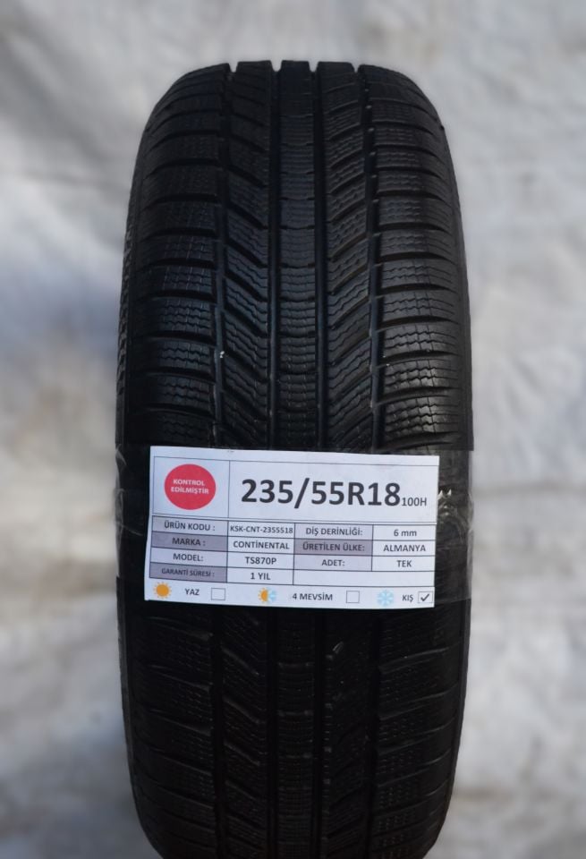 Continental 235/55R18 100H TS870P 2.El Tek Kış Lastiği 6mm 2024