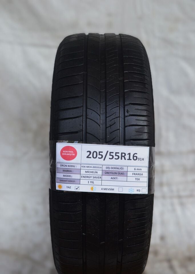 Michelin 205/55 R16 Energy Saver 91V Yaz 2. El Lastik