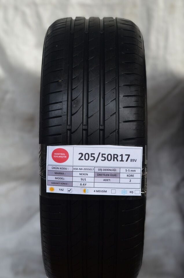Nexen 205/50 R17 SU 1 89V Yaz 2. El Lastik Çift