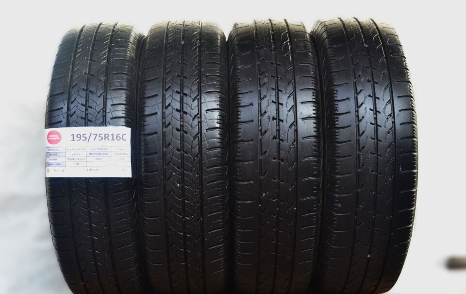 Viking 195/75 R16C Trans Tech 2 107/105R Yaz 2. El Lastik Takım