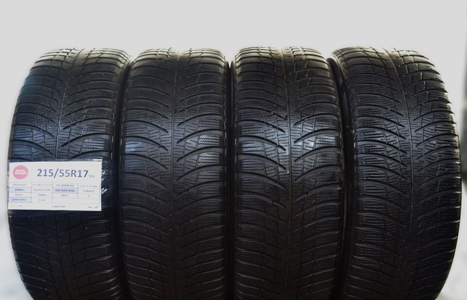 Bridgestone 215/55 R17 LM 001 98V Kış 2. El Lastik Takım