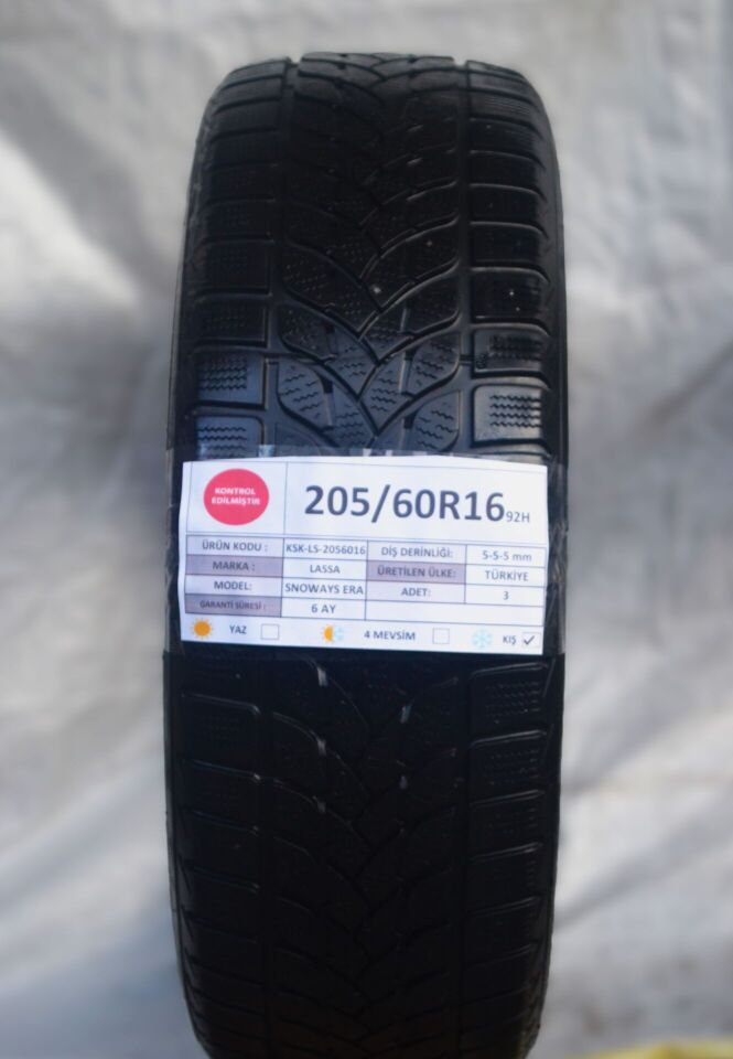 Lassa 205/60 R16 Snoways Era 92H Kış 2. El Lastik