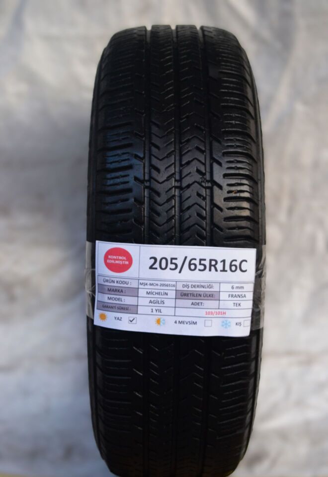 Michelin 205/65 R16C Agilis 103/101H Yaz 2. El Lastik