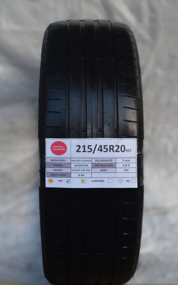 Goodyear 215/45 R20 Efficient Grip Perf 95T Yaz 2. El Lastik
