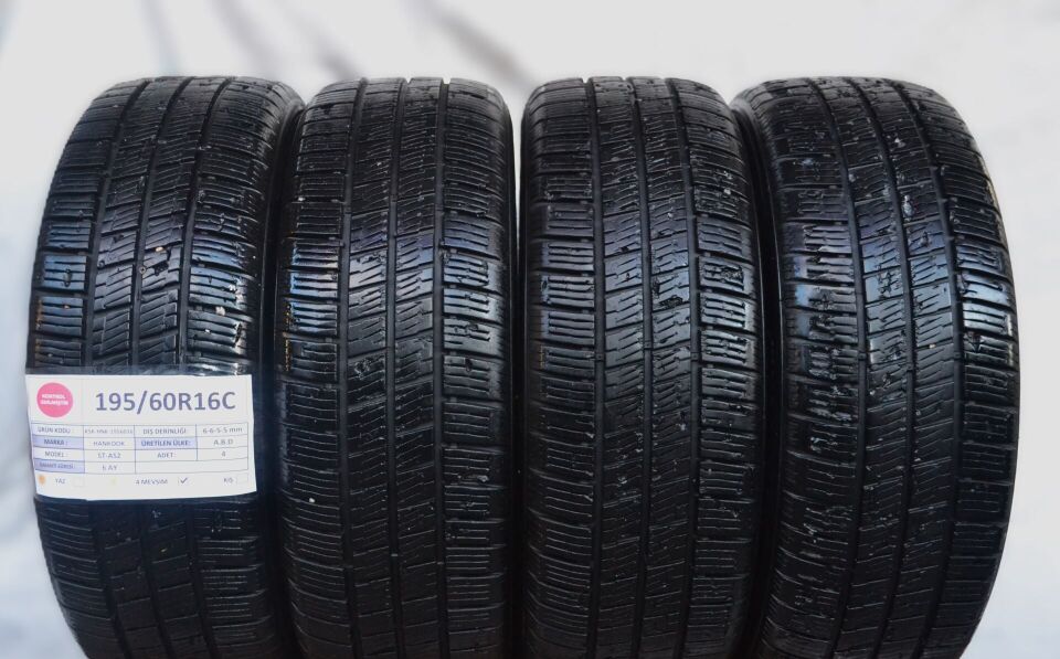 Hankook 195/60 R16C ST-AS 2 99/97H Dört Mevsim 2. El Lastik Takım