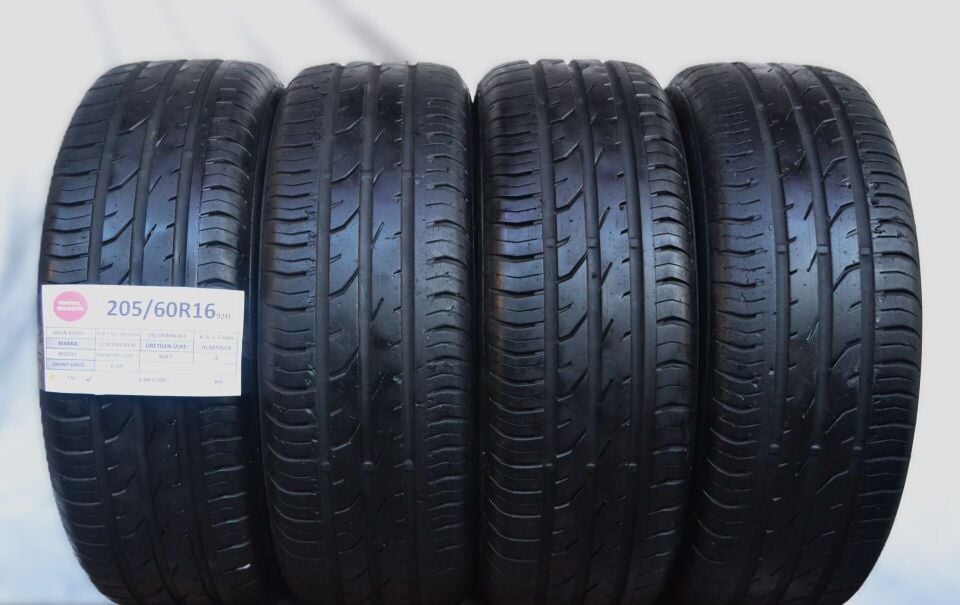 Continental 205/60 R16 Premium Contact 2 92H Yaz 2. El Lastik Takım