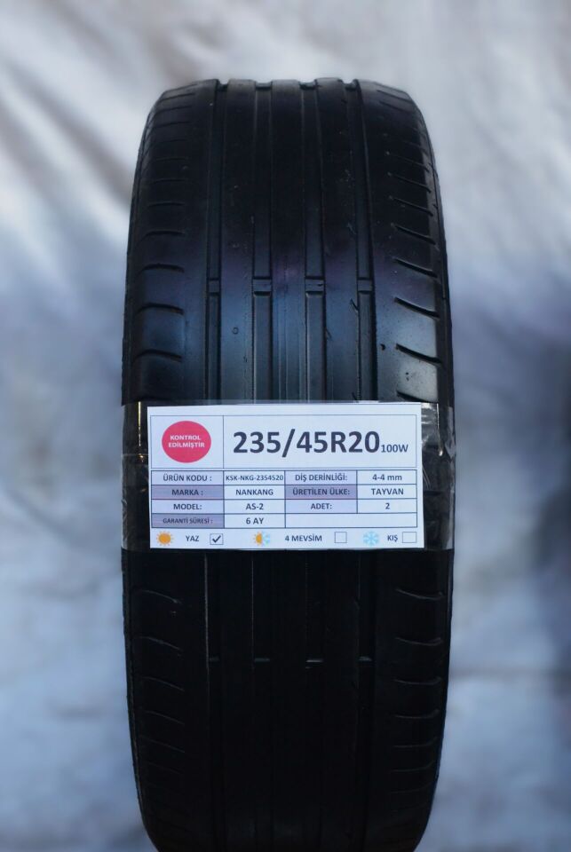 Nankang 235/45 R20 AS 2 100W Yaz 2. El Lastik Çift