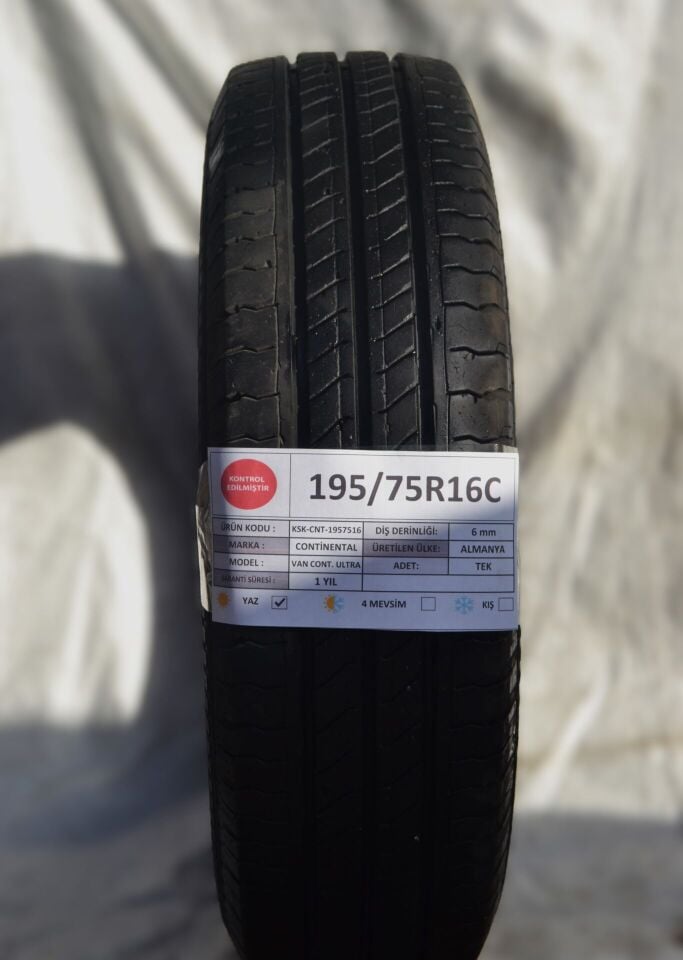 Continental 195/75 R16C Van Contact Ultra 110/108R Yaz 2. El Lastik