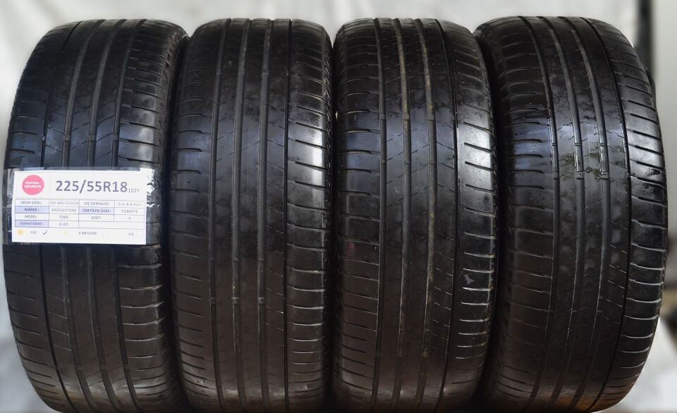 Bridgestone 225/55 R18 T 005 102Y Yaz 2. El Lastik Takım