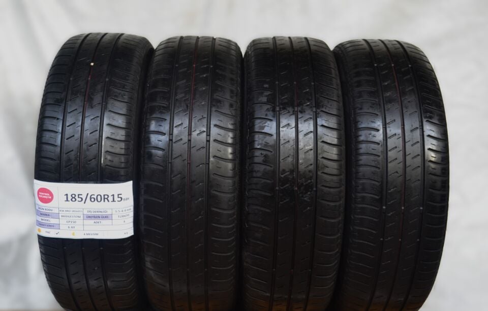 Bridgestone 185/60R15 84H EP150 2.El Takım Yaz Lastiği 5-4mm 2017