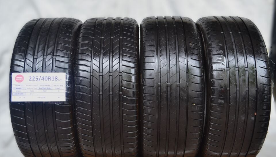 Bridgestone 225/40R18 92W RFT T001 2.El Çift Yaz Lastiği 5mm 2017