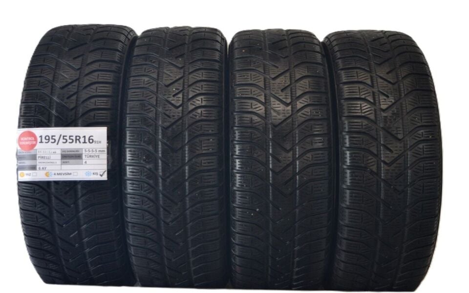Pirelli 195/55 R16 Snowcontrol 3 91H Kış 2. El Lastik